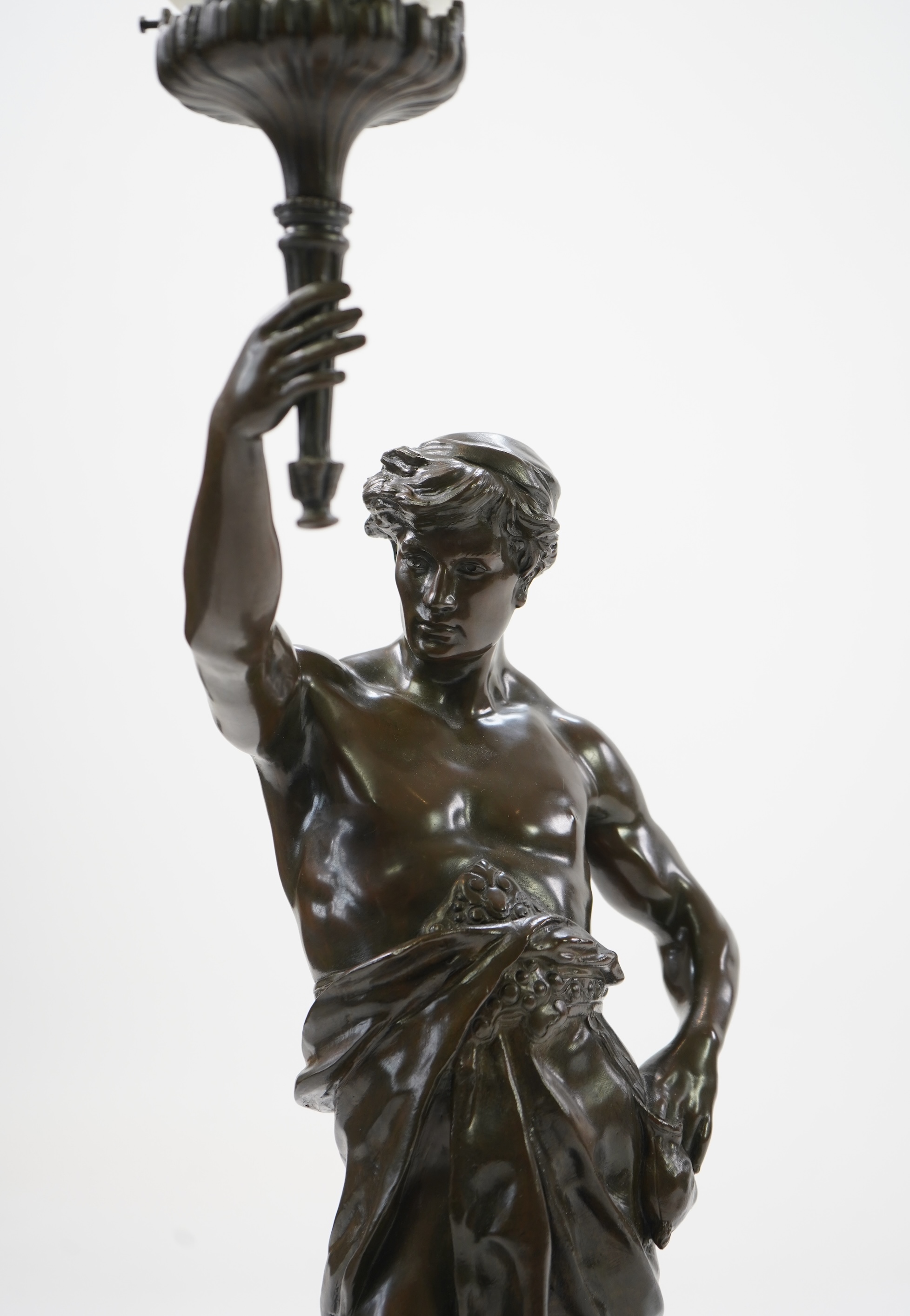 A Chinese export gilt decorated black lacquer sewing box, 19th century